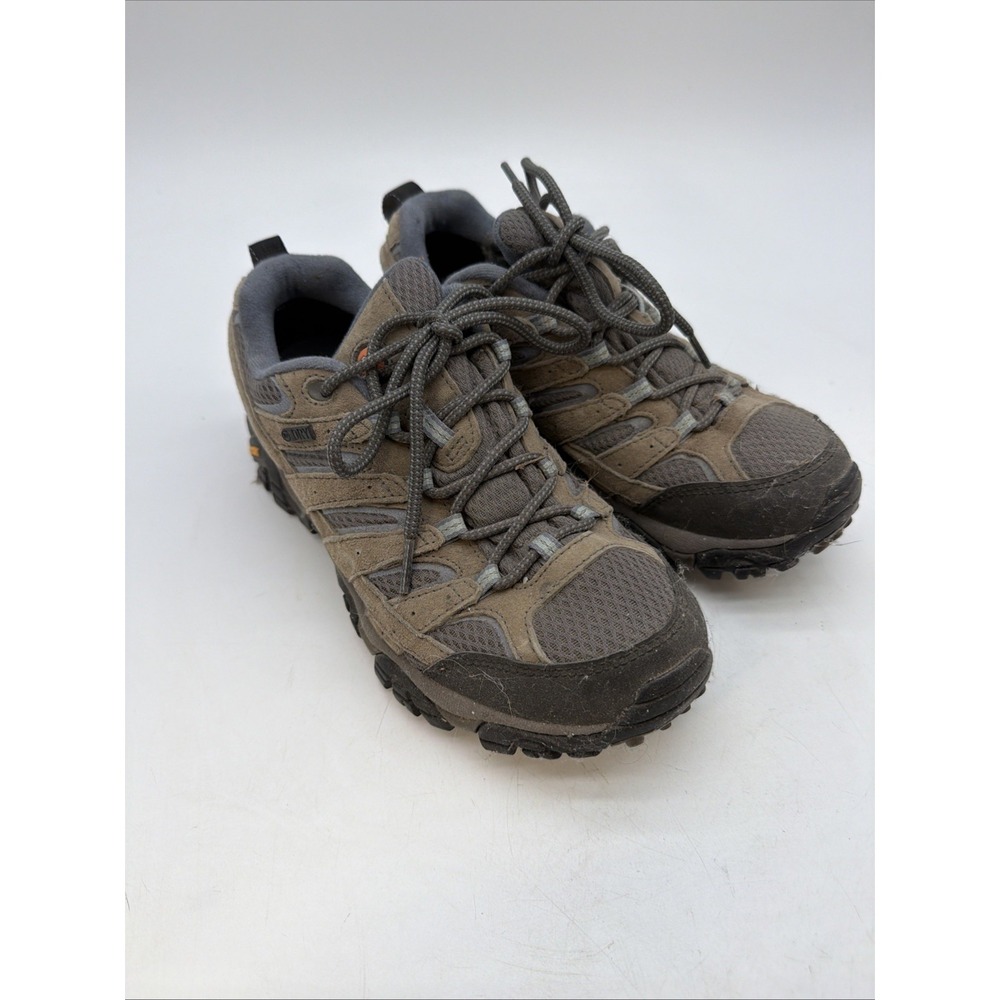 Merrell Moab Waterproof Shoes Mens Size 8.5 Gray Vibram Hiking Trail Outdoor